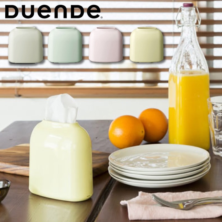 DUENDE PICCOLA ティッシュケース デュエンデ PICCOLA ピッコラ コンパクト ティッシュケース コンパクト スリム 薄型 ティッシュボックス ティッシュ ちり紙 ケース 縦置きインテリア おしゃれ 白 ピコーラ ホワイト ベージュ ピンク グリーン イエロー MCS