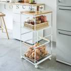 【メーカー直送】tosca《 キッチンワゴン トスカ  》キャスター付き キッチンカート キッチンラック 調味料 料理 便利 天板付き ワゴン 天然木 キッチン【B倉庫】|ブランド名：ヤ行|ブランド別