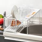 tower《 水切りラック スペース広がる 伸縮 1段 スチール タワー  》水切りカゴ 水切り 水切りかご 水切りバスケット 折りたたみ シンク上 スリム シ【B倉庫】|ブランド名：ヤ行|ブランド別