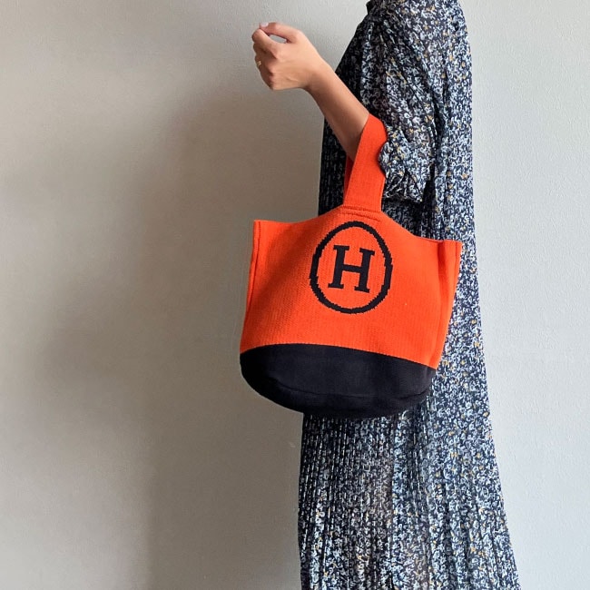 【大きめのHロゴがおしゃれ♪】HERMES バッグ LEATHER COUNTRY イタリア製☆Hマークがエルメスっぽいおしゃれ