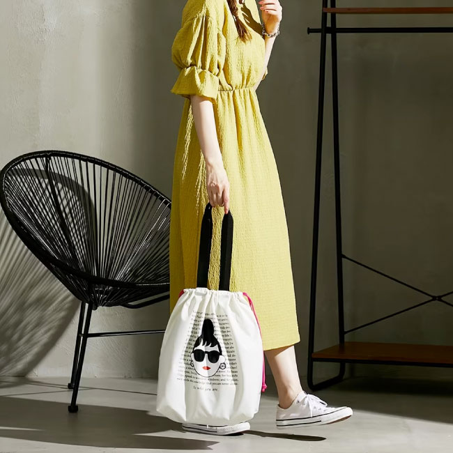 A倉庫】【NEW】LADYEMMA 巾着トートバッグ LADY EMMA 巾着バッグ