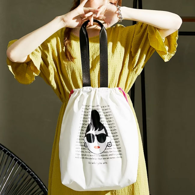 A倉庫】【NEW】LADYEMMA 巾着トートバッグ LADY EMMA 巾着バッグ