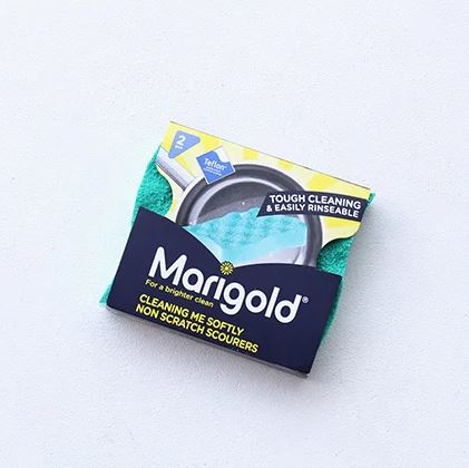 スポンジ【 KITCHEN SPONGE　Non-scratch(2pc入) 】マリーゴールド MARIGOLD KITCHEN GLOVES キッチンスポンジ 台所用 テフロンに優しい デュポン社認証 食器用スポンジ 掃除用スポンジ テフロン フライパン 鍋  テフロン加工 テフロン フライパン 傷つけない MG-005 （MCS）