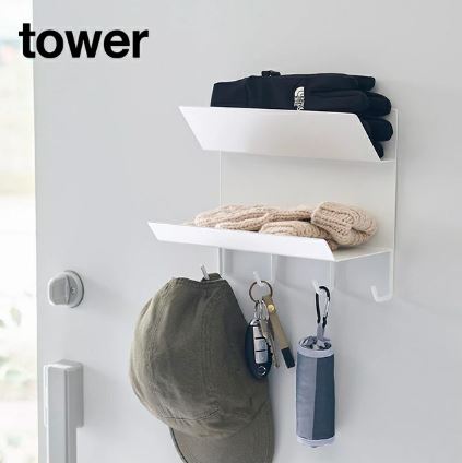 tower《 フック付きマグネット手袋ホルダー タワー 》鍵置き 鍵掛け
