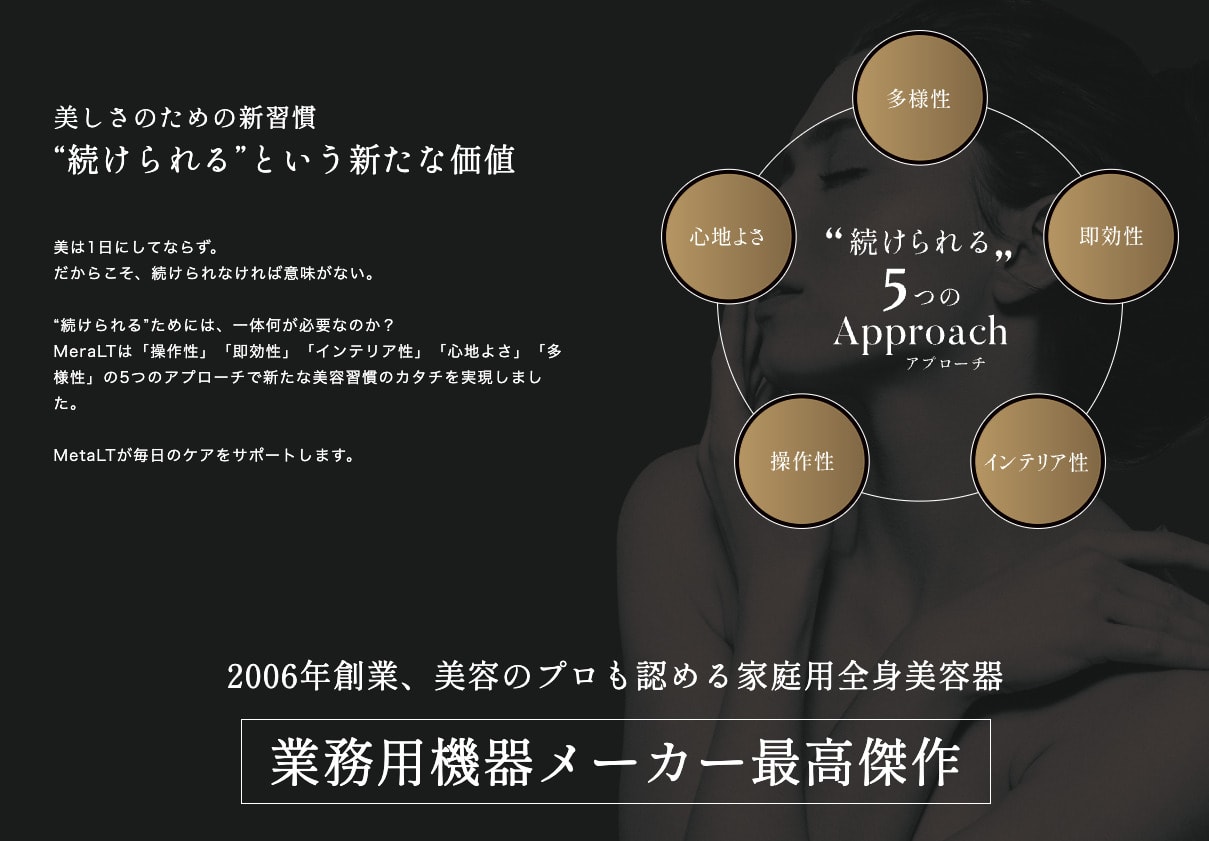 A倉庫】専用美容液付き【 1年保証 / 送料無料 】美顔器 MetaLT