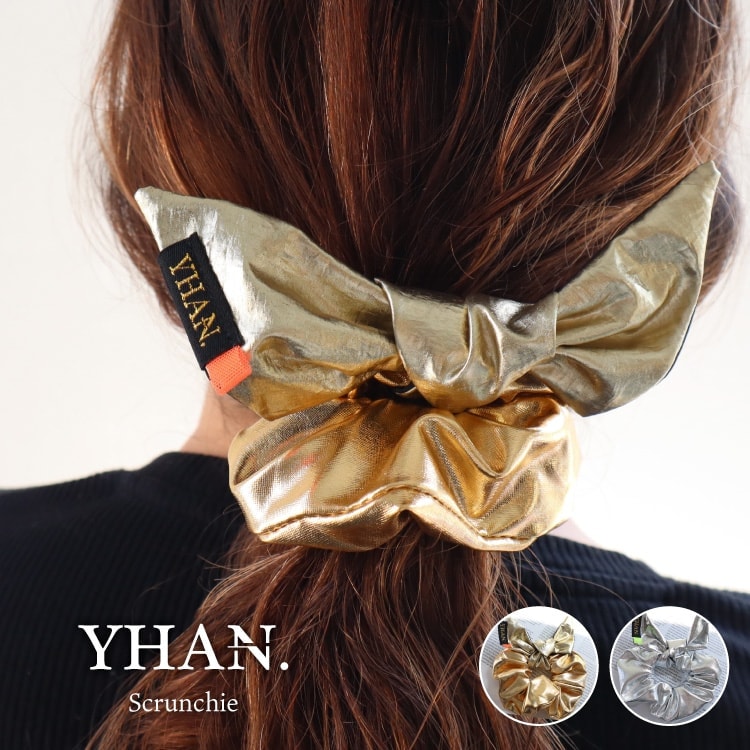 【A倉庫】日本製【 YHAN 】シュシュ ヘアアクセサリー -  ヤン レディース -  レディースファッション ファッション雑貨 ヘアアレンジグッズ  リボン ヘアゴム ヘアアクセサリー  大人可愛い レディース パーティー