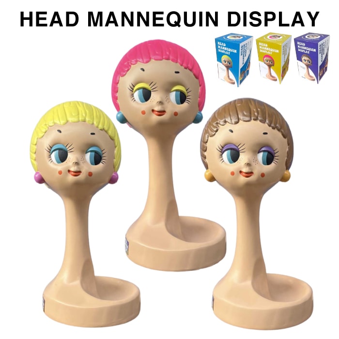 A倉庫】アメリカ雑貨 ヘッドマネキン ディスプレイ HEAD MANNEQUIN