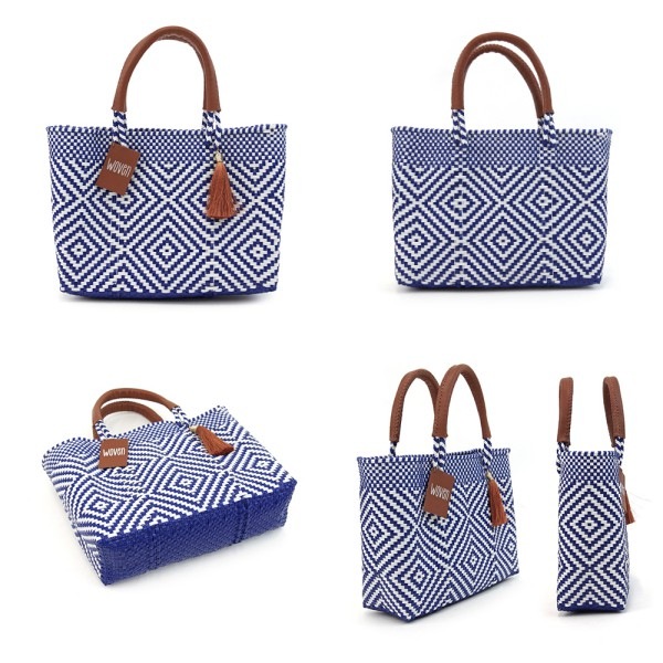 WOVEN ホワイト かごバッグ　メルカド　バッグ 新作【かごバッグ】メルカドバッグ 4色 (セール対象商品)