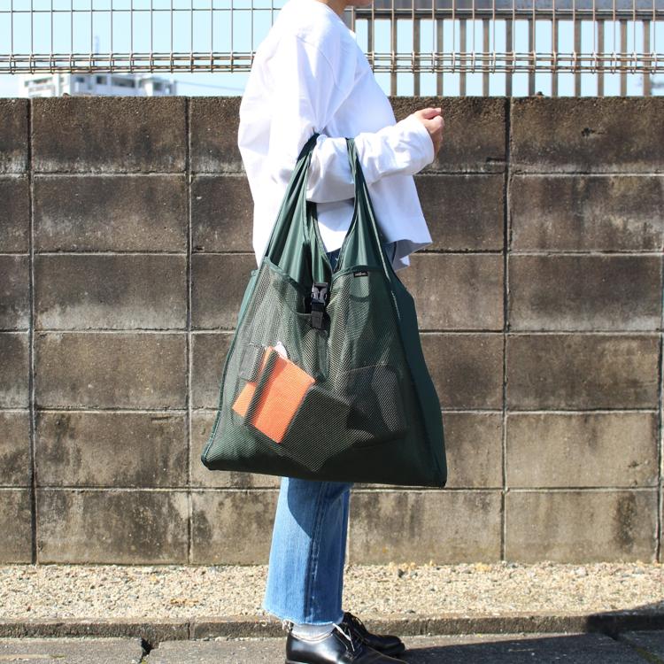 メール便送料無料【 L サイズ 】HIGHTIDE nahe ネーエ ショッパーエコバッグ　マイバッグ　買い物袋　弁当　ポケッタブル　折りたたみ　洗える　軽量 買い物バッグ エコバッグ コンビニバッグ コンビニ マイバッグ　 コンビニエンスストア用 NXT