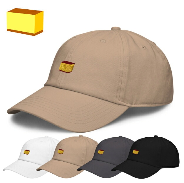 【A倉庫】【CAP】カステラキャップ - 長崎キャップ ｜｜ 長崎県 ご当地 グッズ バカチンガ メンズ レディース キッズ 子供 刺繍 綿 キャップ ロゴ  ロゴキャップ LOGO CAP パロディー おもしろ  ストリート サイズ調節可能 ブラック 帽子　ファッション 人気 お土産