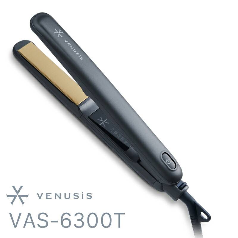 【 VAS-6300T 】VENUSIS　ストレートアイロン ヴィナシス 24mm   90℃～210℃  ストレーター 外ハネ マイナスイオン 摩擦軽減 ダメージ最小限 水分キープ スタイリッシュ 海外対応 温度調節 ヘアアレンジ 髪ツヤ 艶 美髪 美容室 プロ愛用