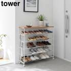 �ڥ᡼����ľ����tower�� ŷ���դ����塼����å� ��� 5�� ���㥹������ W90 �շ����� ���塼����Ǽ ����Ȣ ��ê �� ��Ȣ ��Ǽ ��å� ��Ω�� ���塼���ܥå��� ��90cm ������ ŷ���� ���� �եå��դ� 1465 1466 �ۥ磻�� �֥�å� ����¶� YAMAZAKI NXT