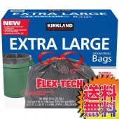 コストコ Costco カークランドシグネチャー ひも付きゴミ袋 124L x 90枚 黒 【ITEM/1300659】