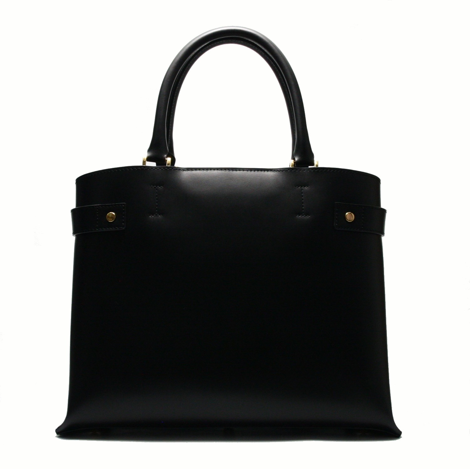 LEATHER HANDBAG　BOR_0010_BK　COLOR: BLACK