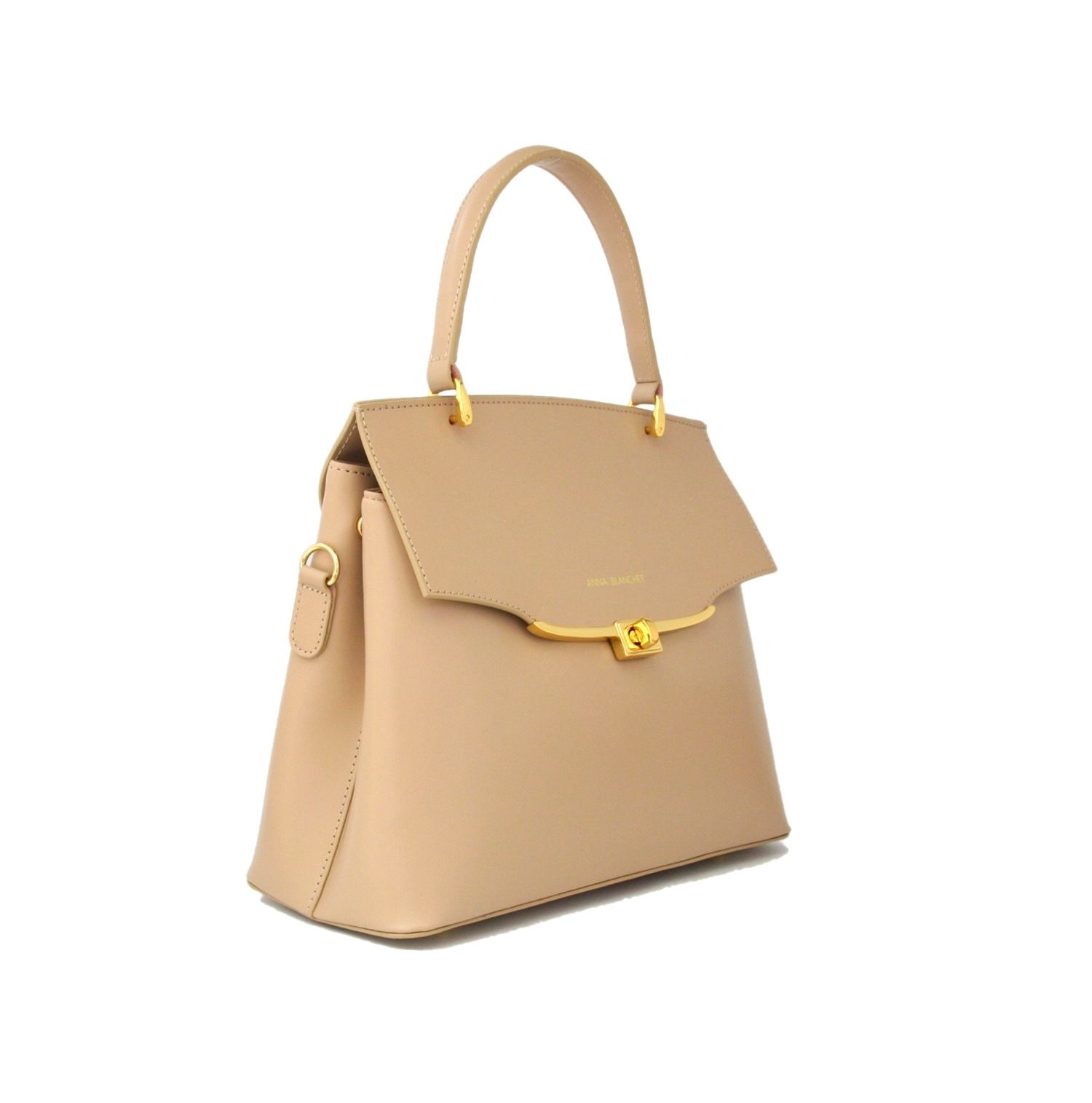 LEATHER HANDBAG　BOR_0020_PE　COLOR: PEACH