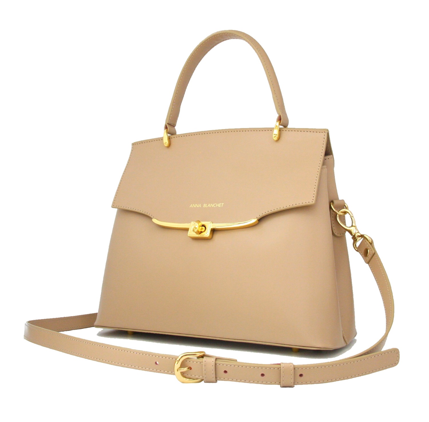 LEATHER HANDBAG　BOR_0020_PE　COLOR: PEACH
