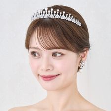【ANNAN WEDDING】美品！ティアラ T52 ブライダルアクセサリーのアンナンウェディング