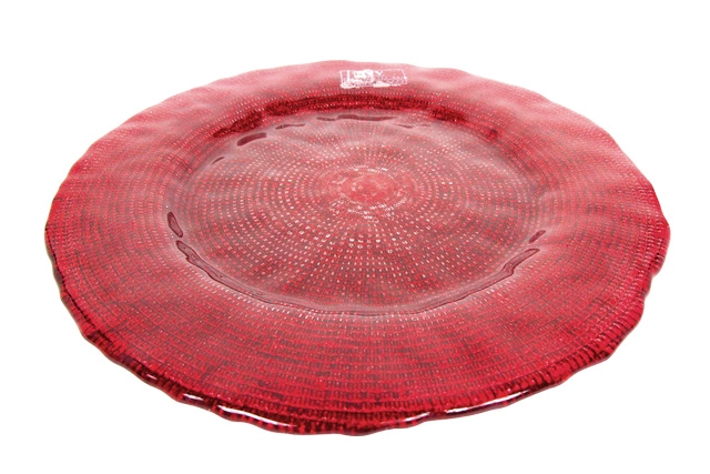 IVV社】イタリア製DIAMANTE【32.5cm】プレート【レッド】6778/2（1