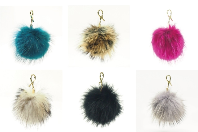 リアルラクーン  ファーチャーム  ブルー  15cm〜 リアルラクーン ファーチャーム ブルー 15cm〜