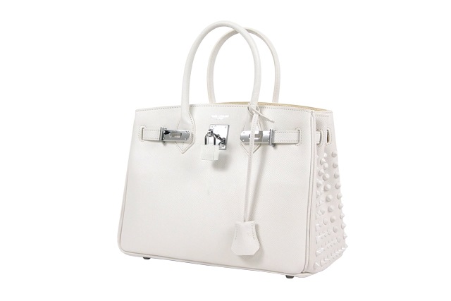 OUTLET SALE >サイドスタッズバッグ＜30cm＞＜本体：シロ／サイド  