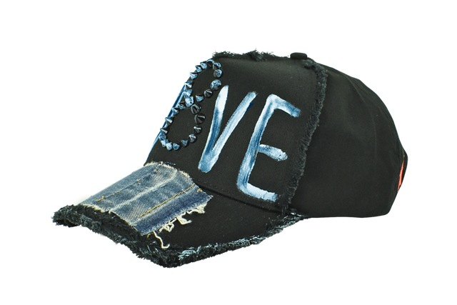 カタヤマケンジナンバーCAP8-黒 LOVE 7060-0202-1108-01 | キャップ 