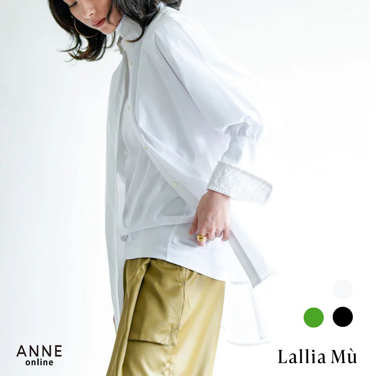 [新品] ラリアムー(Lallia Mu) シャツワンピース 新品] ラリアムー(Lallia Mu) シャツワンピース