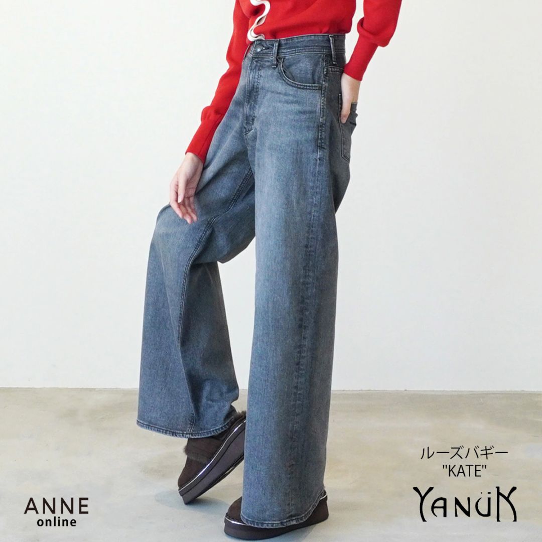 YANUK ヤヌーク】Low Rise Trick Denim ボーイズストレート LEA の通販