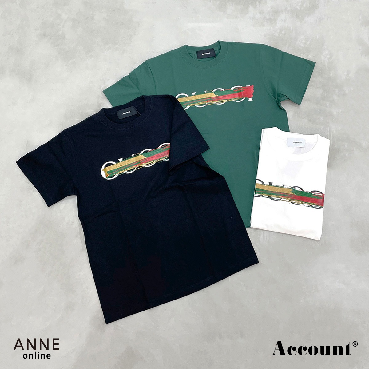 【最終値引き新品】 Account 大人気 パロディ ペイントTシャツ Account アカウント】Tシャツ | BRAND,Account (アカウント
