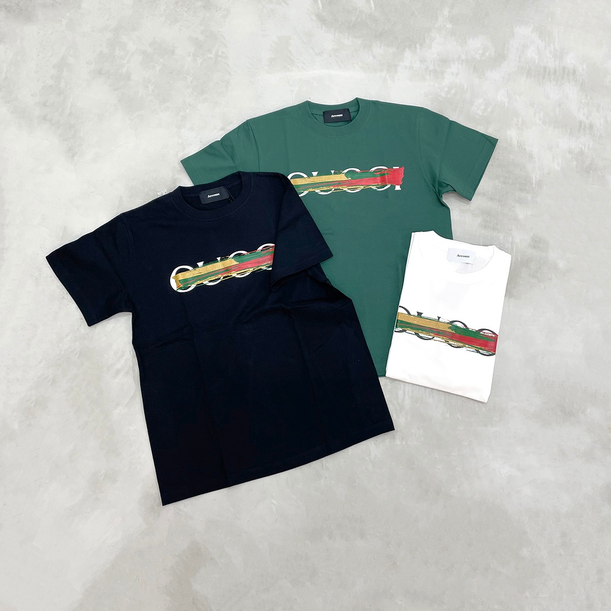 【最終値引き新品】 Account 大人気 パロディ ペイントTシャツ Account アカウント】Tシャツ | BRAND,Account (アカウント