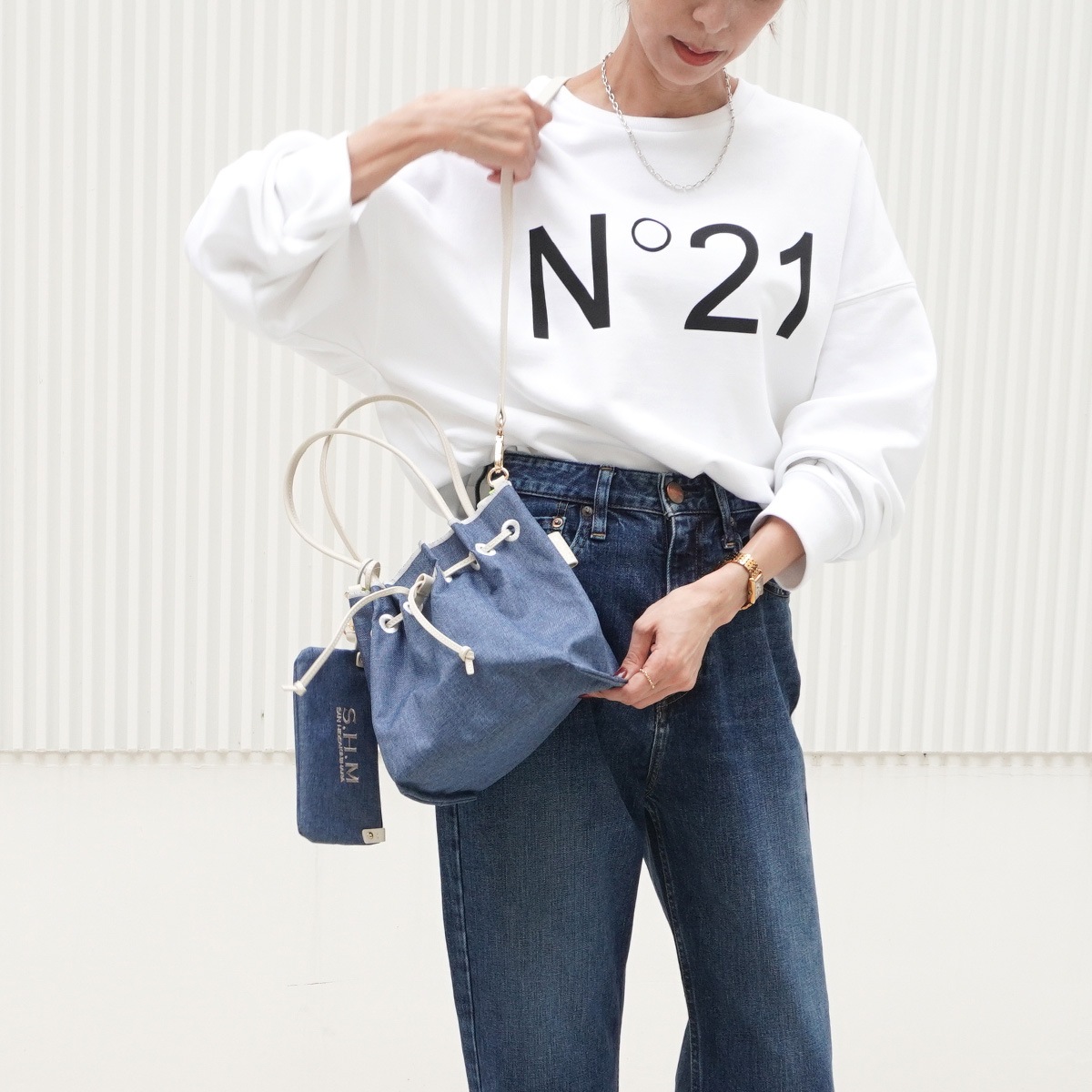 SAN HIDEAKI MIHARA】巾着バッグ（S） | ANNE onlinestore