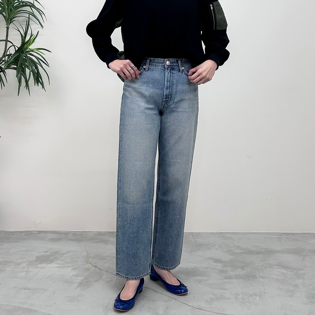 YANUK ヤヌーク】Low Rise Trick Denim ボーイズストレート LEA | ANNE