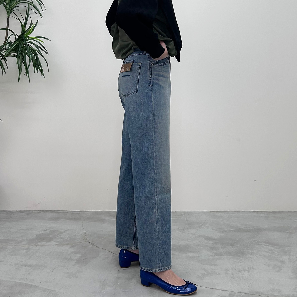 YANUK ヤヌーク】Low Rise Trick Denim ボーイズストレート LEA