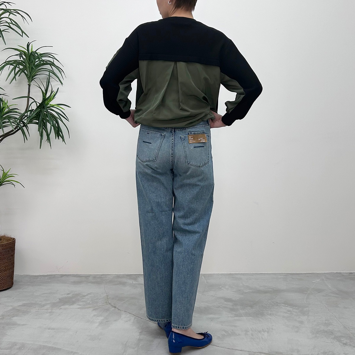 YANUK ヤヌーク】Low Rise Trick Denim ボーイズストレート LEA