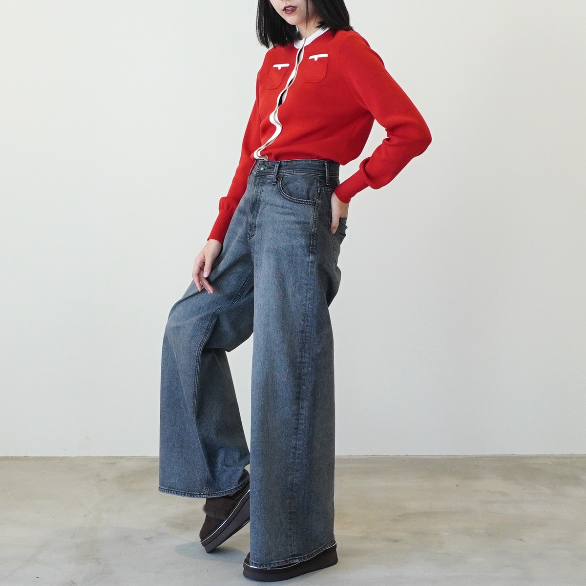 美品⭐︎ YANUK ルーズバギー　KATE 今期モデル 24 OUB ルーズバギー 