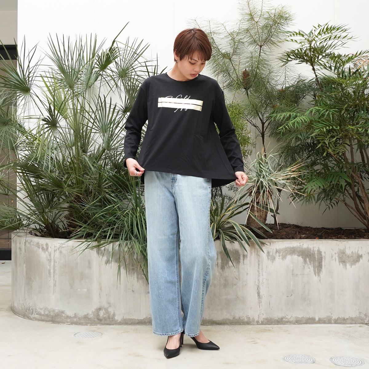 【YANUK ヤヌーク】ルーズストレート JOAN