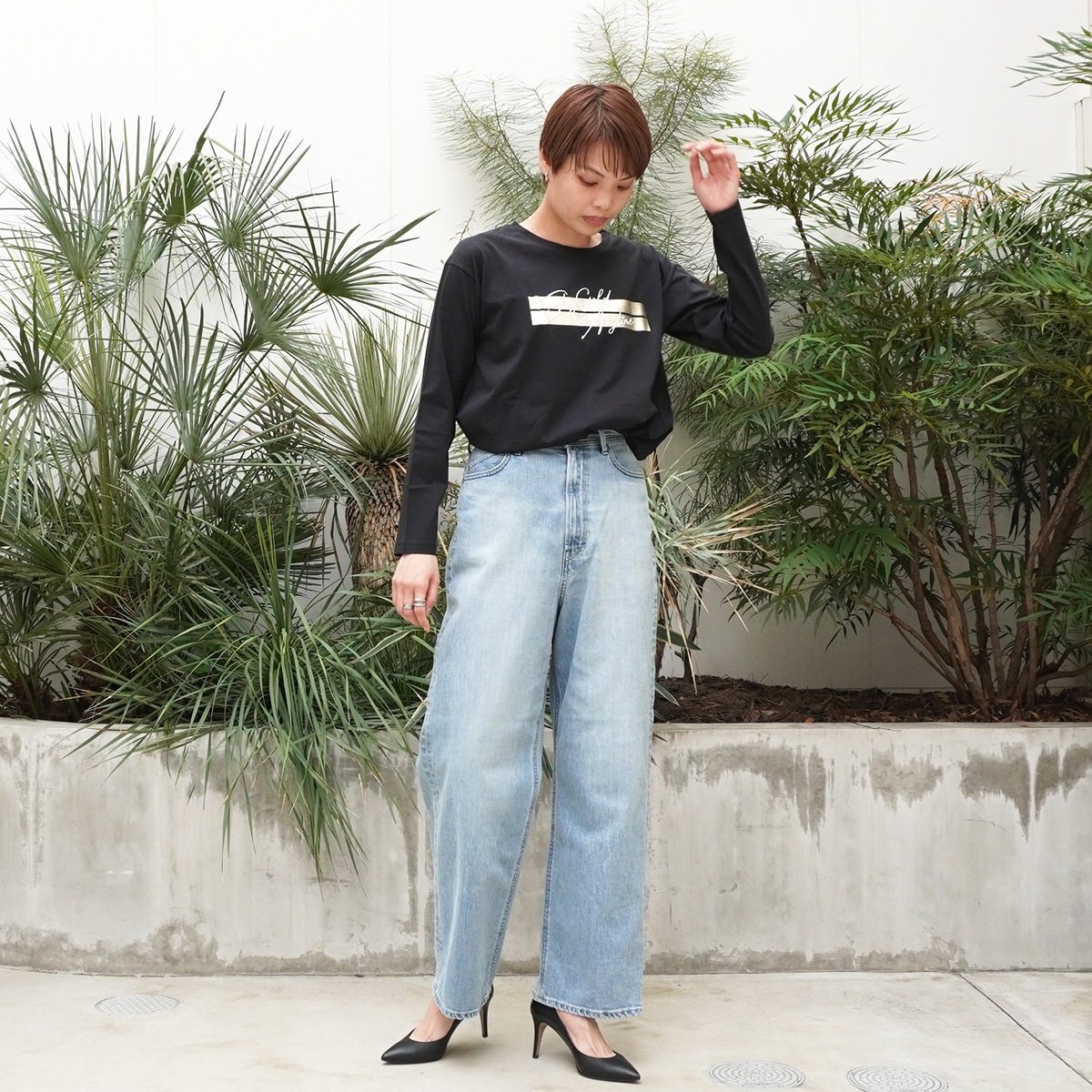 【YANUK ヤヌーク】ルーズストレート JOAN