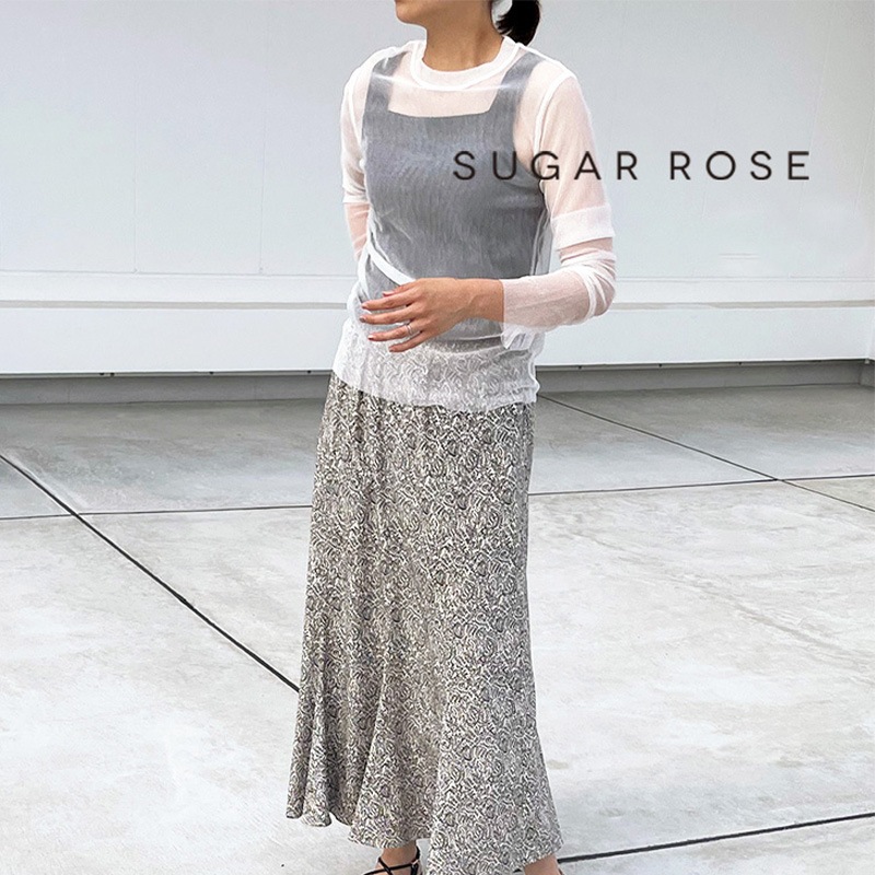 【SUGAR ROSE/シュガーローズ】袖シャーリングシアーインナー　239552