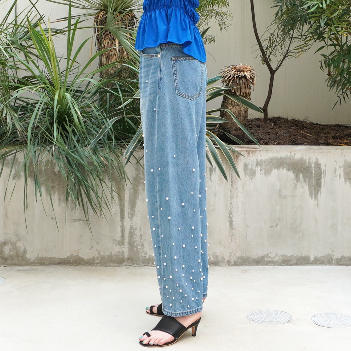 即日発送【新品】MACPHEE マカフィーパールデニム コクーンテーパードパンツ WEB限定】パールデニム コクーンテーパードパンツ｜トゥモローランド