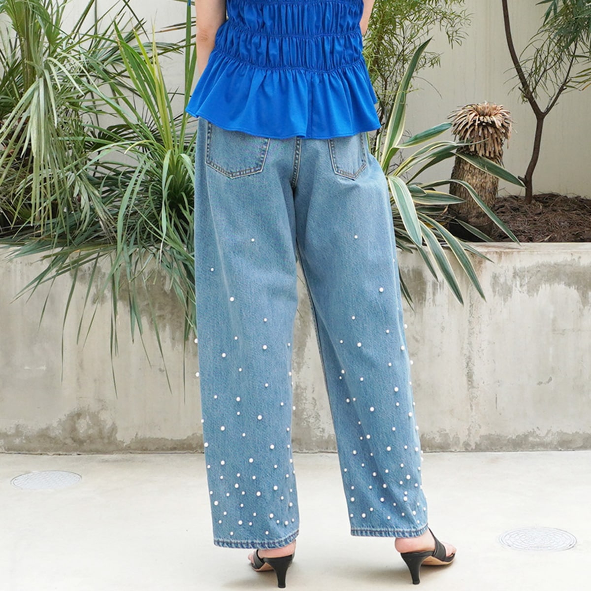 ラ*テ様 最終値下げマカフィー コットンデニム コクーンテーパード