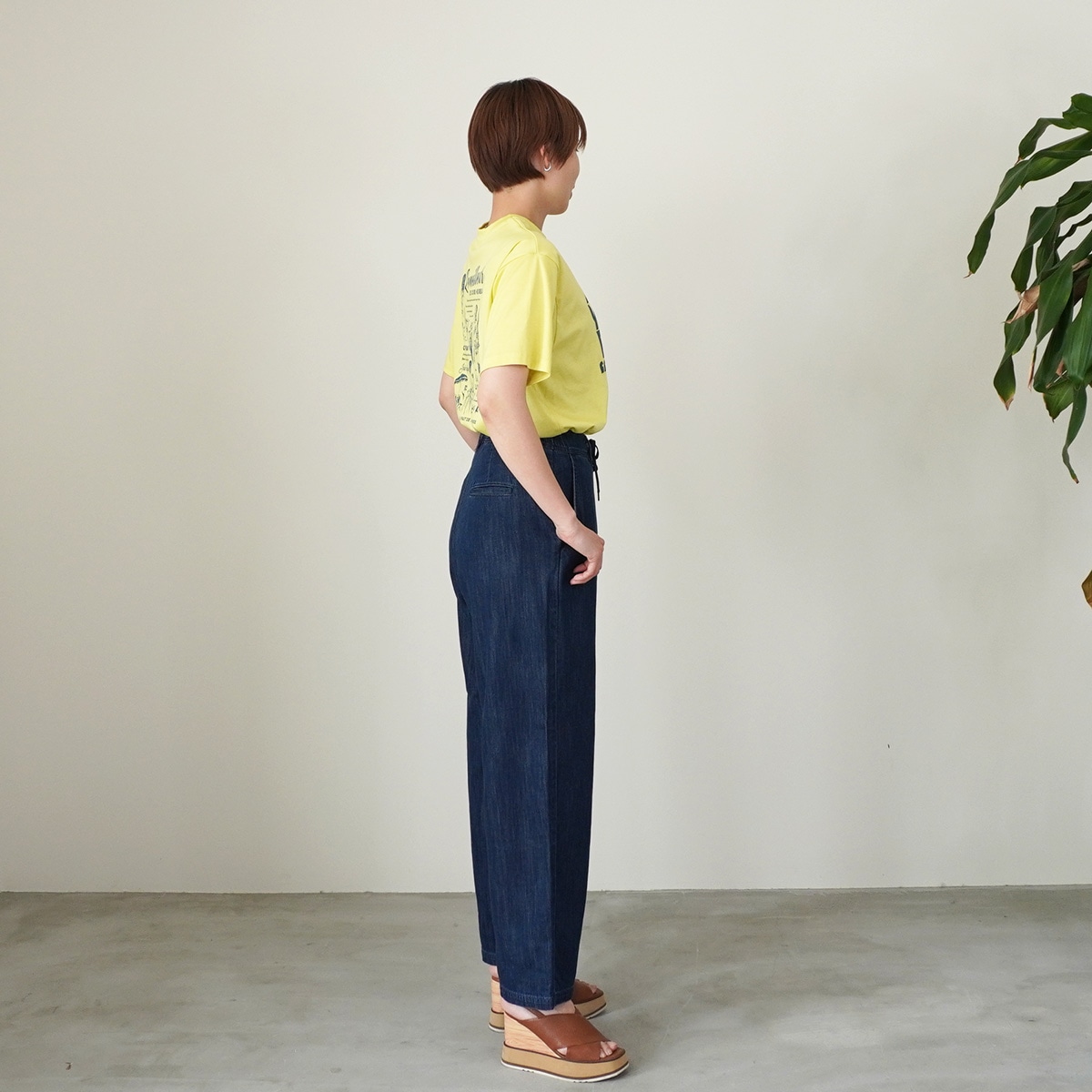 【美品】YANUK LILITH 　ワイドストレート （リネン）　SIZE24 YANUK ヤヌーク リリス ワイドストレート LILITH(Wide Straight