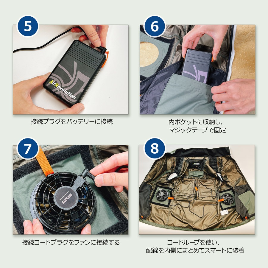 ＜AR-5271 冷風ベスト＞エアレボリューション ファン付きベスト