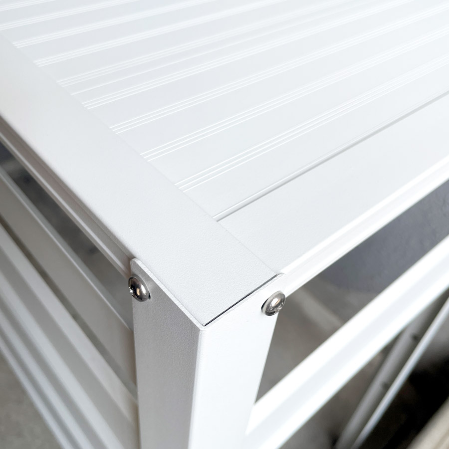＜KB90-PT アルミ製エアコン室外機カバー（シンプルモデル）＞900×380×730mm