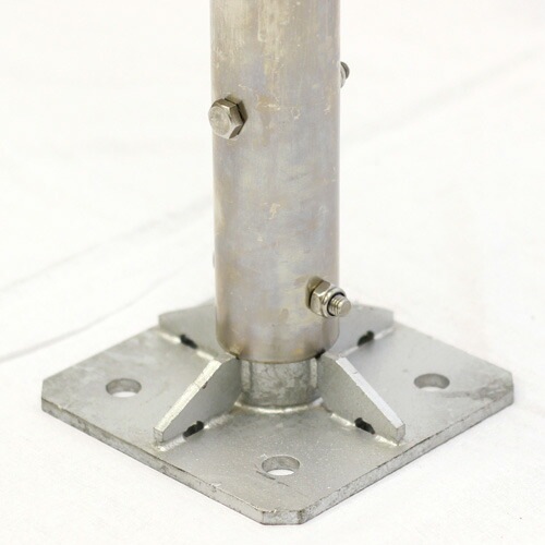 ＜ステンレスパイプ（取付柱）2.0m＞アルミゲート用オプション【西濃運輸】