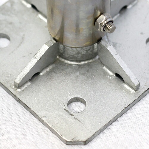 ＜ステンレスパイプ（取付柱）2.0m＞アルミゲート用オプション【西濃運輸】