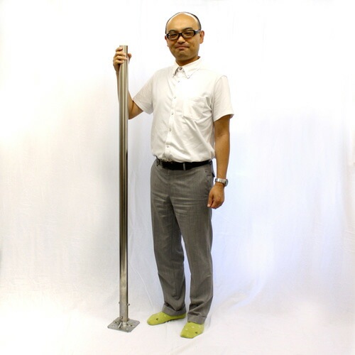 ＜ステンレスパイプ（取付柱）1.5m＞アルミゲート用オプション【西濃運輸】