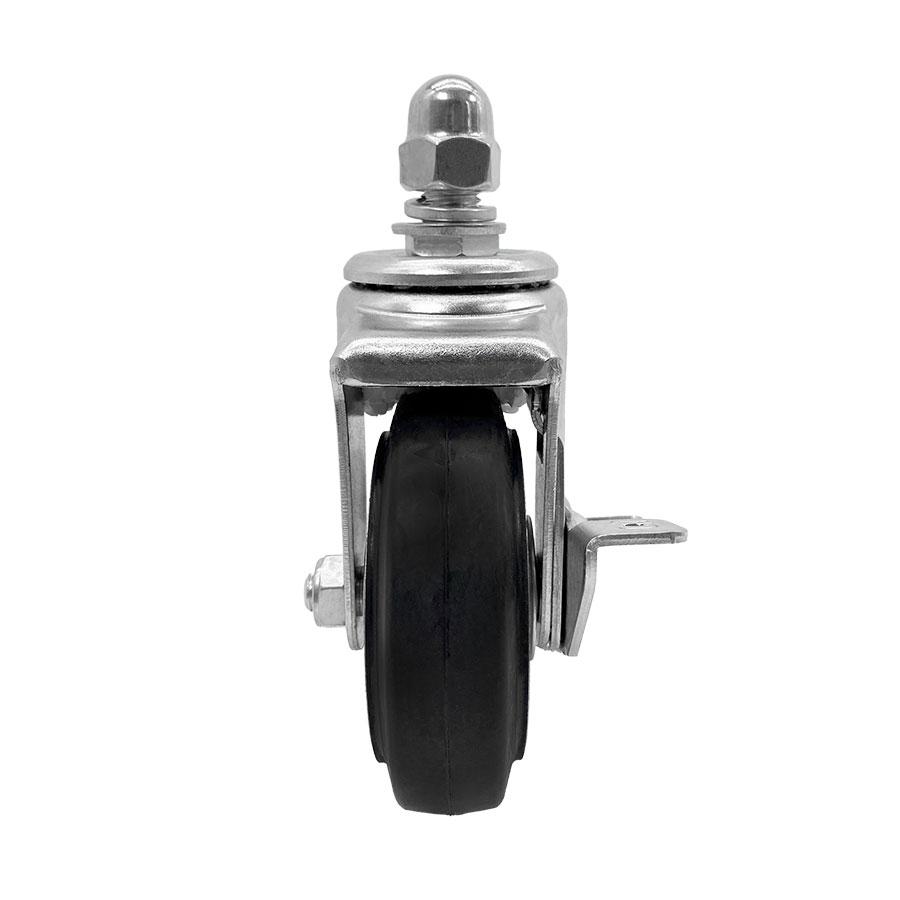 自在キャスター 360度回転 ユーエイキャスター 車輪径100Φ M16×30mm ブレーキ付 アルミゲート用キャスター MXG用 車輪 06-116-1 (送料別)【土日出荷不可】