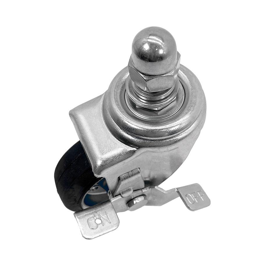 自在キャスター 360度回転 ユーエイキャスター 車輪径100Φ M16×30mm ブレーキ付 アルミゲート用キャスター MXG用 車輪 06-116-1 (送料別)【土日出荷不可】