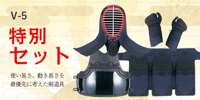 剣道具セット V-5（5mm十字刺） | 剣道防具セット（大人用） | 武道具