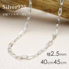 �ͥå��쥹�������� ����С�925 ��������Τ� ��ǥ����� ��� ���� ��2.5mm 40cm 45cm �����Х�������� �쥪��������� ����ץ� ��°����륮���б� �˥å���ե꡼ silver925 �ڥ����ȥ������� ����С����������꡼ �ץ쥼���