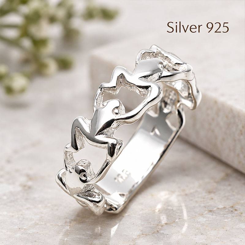 カエル　シルバー925リング silver カエル シルバーリング 指輪 レディース シルバー925 13号 15号 蛙